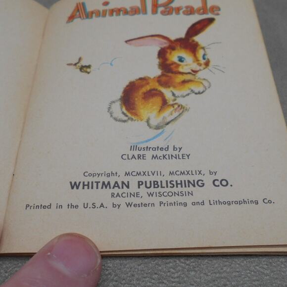 Whitman Tiny Tales #2952 Animal Parade 1949 Antique Children's Book - Picture 6 of 10